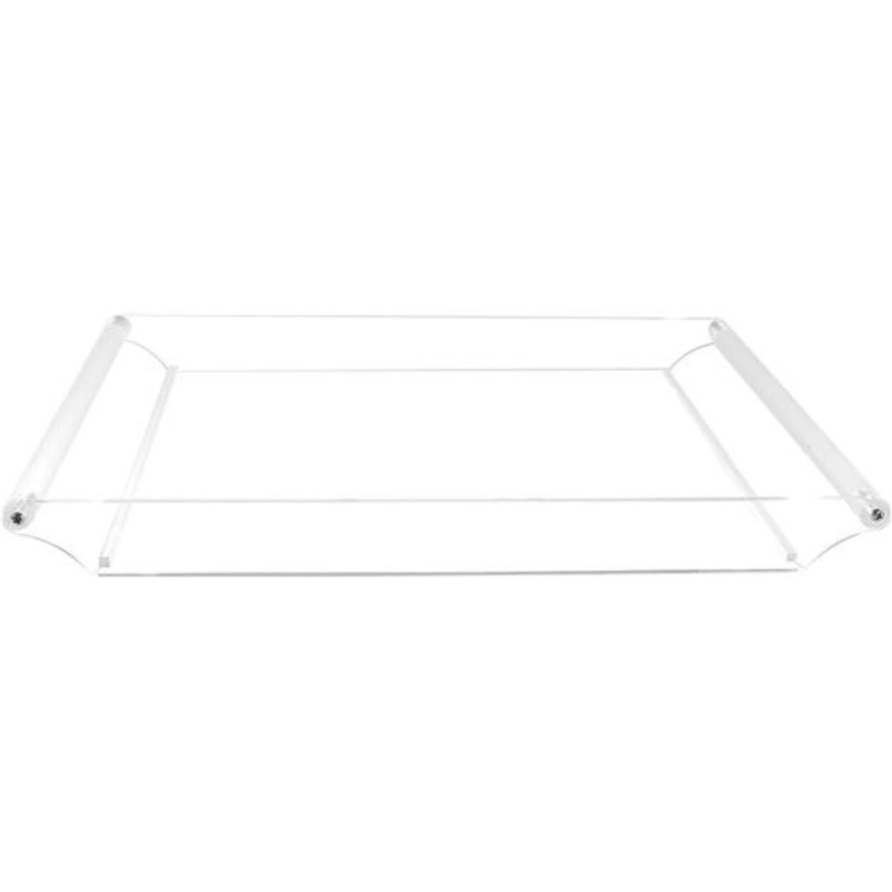 Clear Serving Tray-16" x12" Large Acrylic Tray with Handles